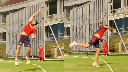 Punjab Kings batsman Shahrukh Khan worked on his fielding skills during the practice session