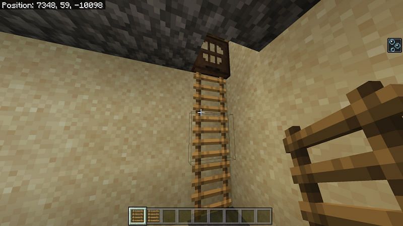 Usage of Ladder in Minecraft