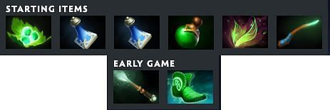 Witch Doctor&#039;s ideal starting and early game items (Image via Valve)