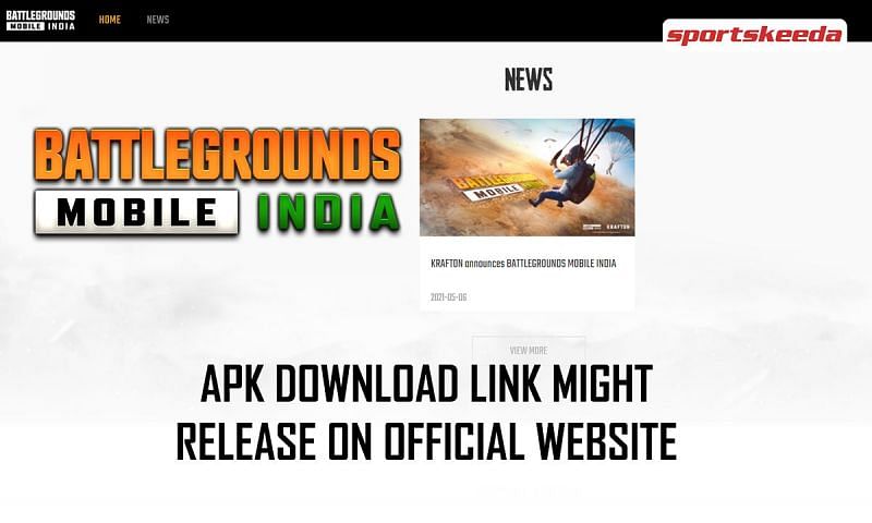 The Battlegrounds Mobile India (PUBG Mobile) APK download link might be released on the official website (Image via Sportskeeda)