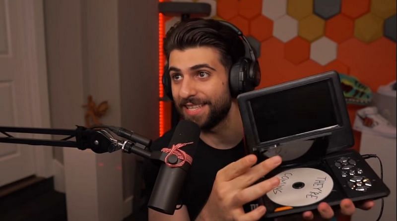 Fortnite pro SypherPK received a DVD player from Epic Games with teasers for the upcoming season (Image via YouTube/SypherPK)