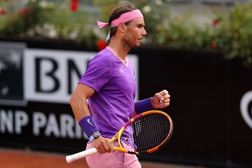 Rafael Nadal pumps his fist