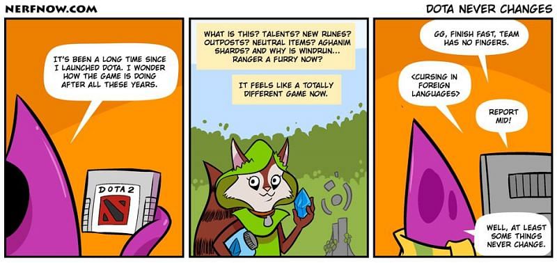 Dota never changes Comic (Image from nerfnow.com)