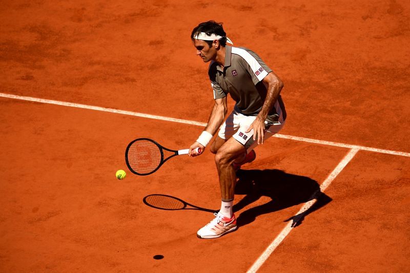 Roger Federer at the 2019 French Open