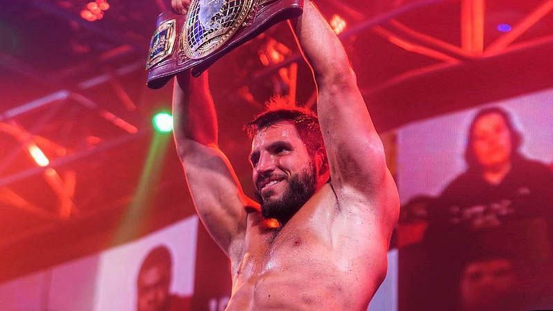 Johnny Gargano with the NXT North American Championship