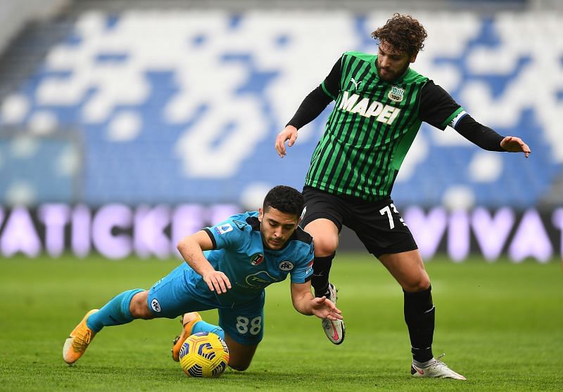 Manuel Locatelli playing for Sassuolo. (Photo by Alessandro Sabattini/Getty Images)