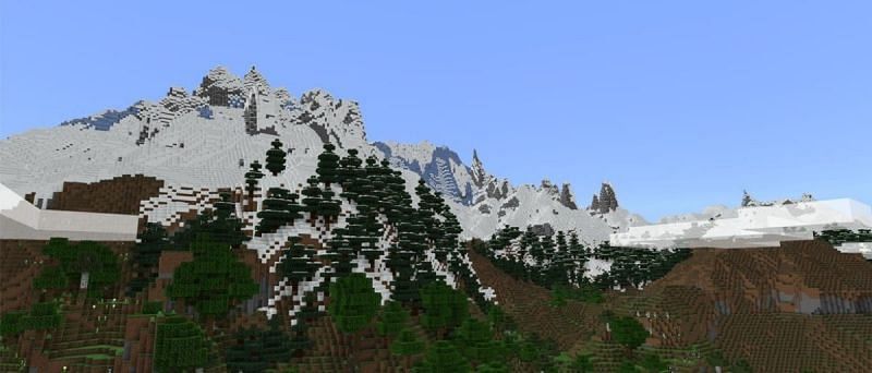 New mountains in Minecraft (Image via Mojang)