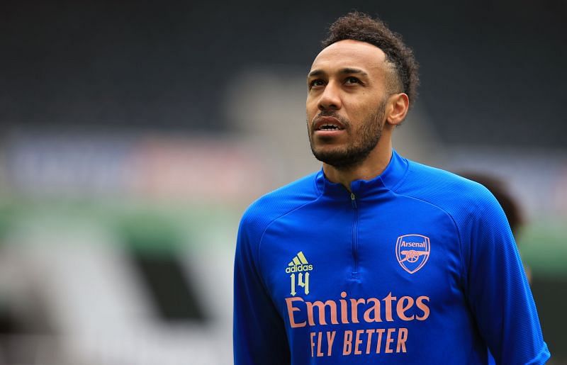 Pierre-Emerick Aubameyang before an Arsenal game in the Premier League