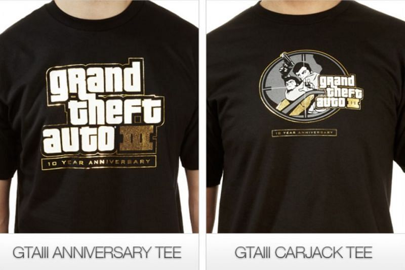 Some of the 10th year anniversary merchandise (Image via Rockstar Games)