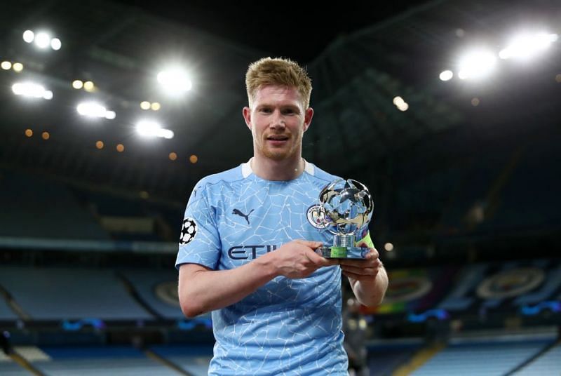 Kevin De Bruyne was the Man of the Match for Manchester City in the R16, quarter-finals and semi-finals.