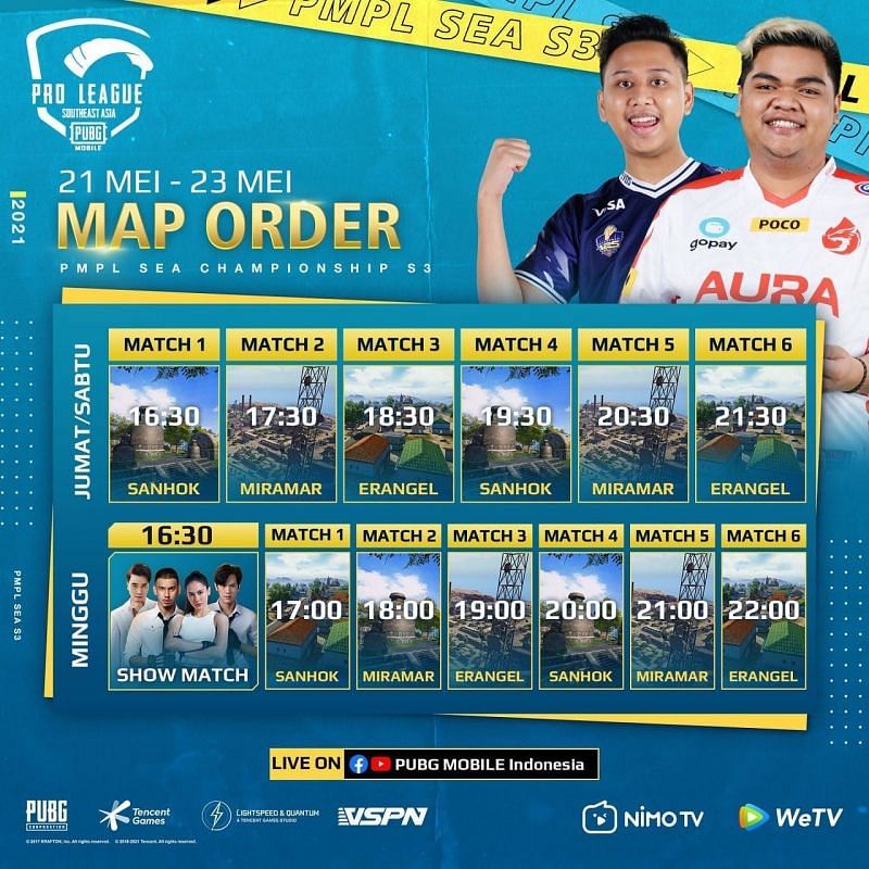 Map schedule