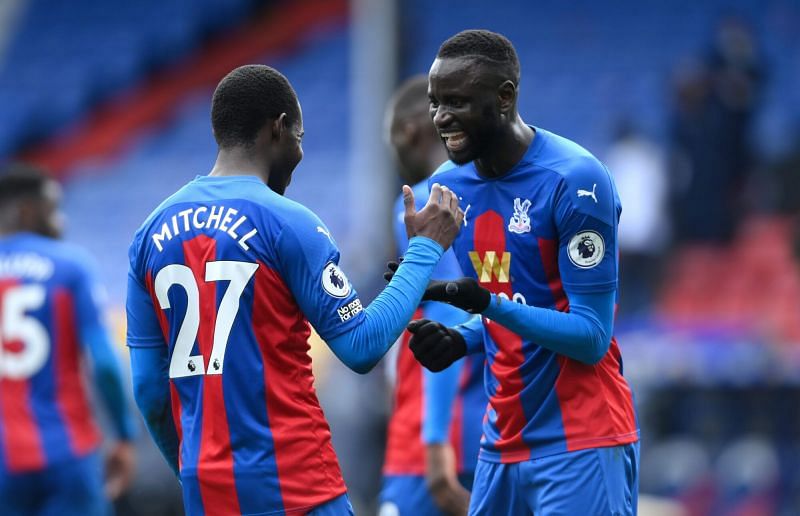 Mitchell(L) scored the winner for Palace against Aston Villa.