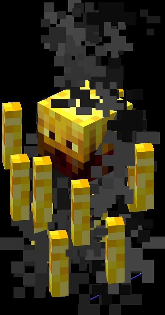 Blaze&#039;s appearance in Minecraft (Image via Minecraft.wikia)