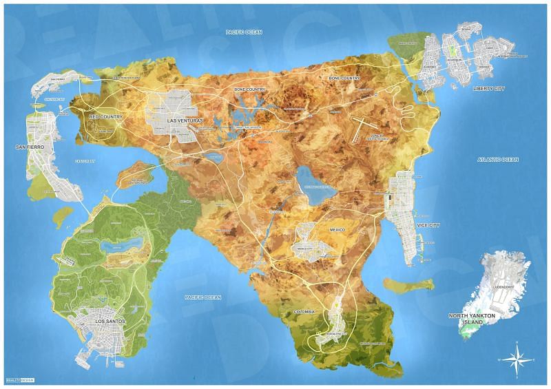 Grand Theft Auto 6' Map Leaks Pieced Together Look Incredible