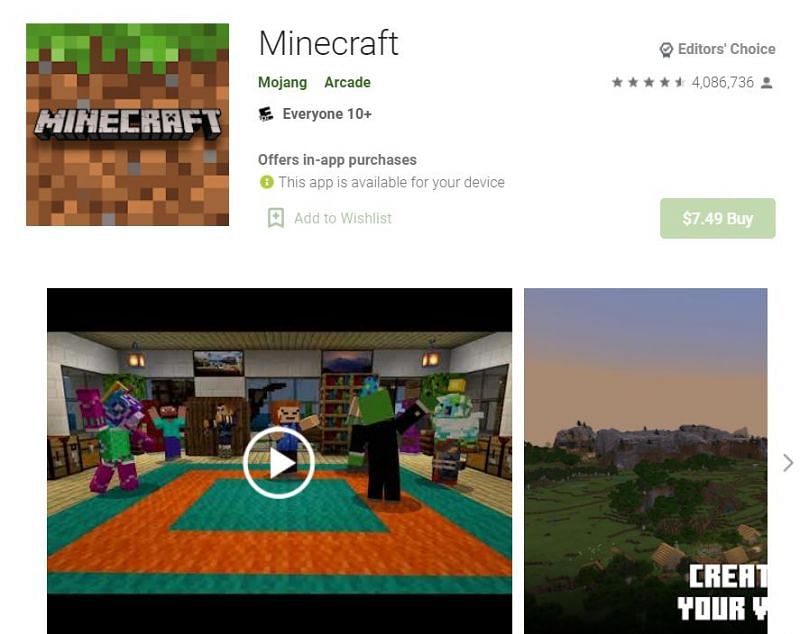 minecraft google play free download