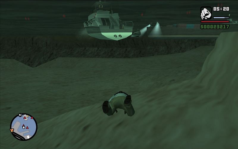 CJ diving (Image via GTA Wiki)