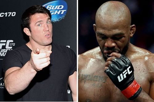 Chael Sonnen (left), Jon Jones (right)