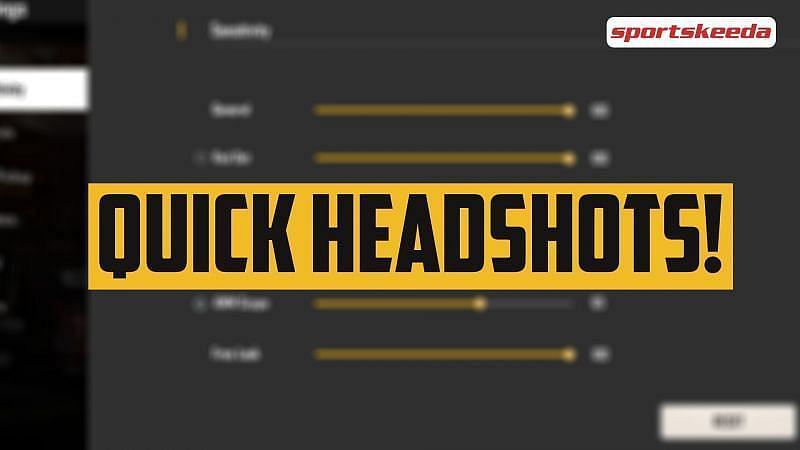 Players can make changes in their sensitivity settings for better headshots