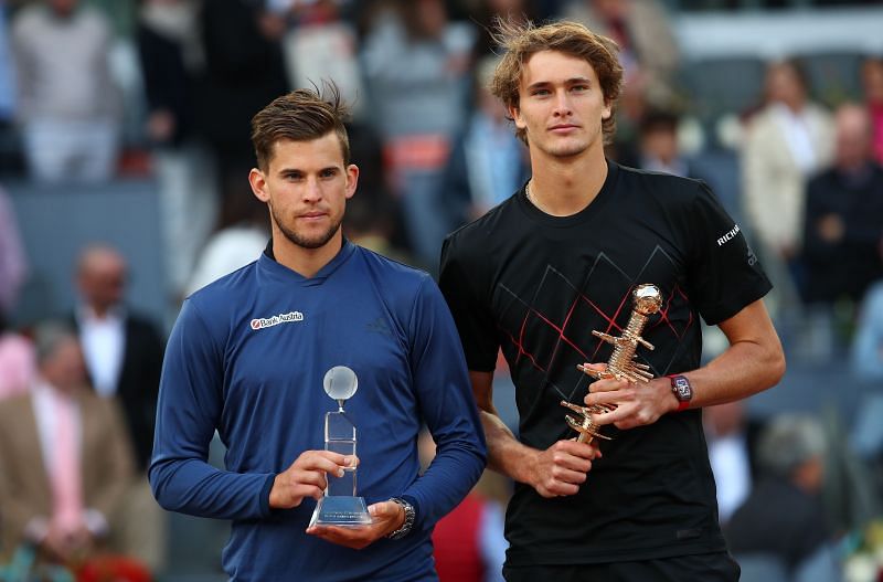 Alexander Zverev after beating Dominic Thiem in the 2018 Mutua Madrid Open final