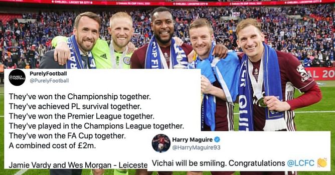Twitter pays tribute as Leicester City secure historic 1-0 victory over Chelsea in FA Cup final