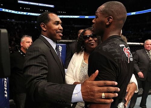 Jon Jones (right) with his father Arthur Jones (left)