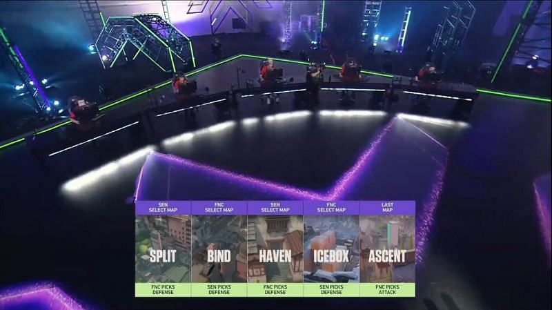 Sentinels vs Fnatic selected maps (Image via Valorant Champions Tour/YouTube)