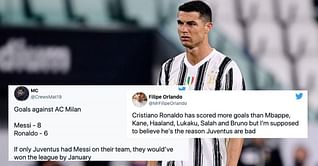 Twitter explodes as Cristiano Ronaldo's Juventus slump to a 3-0 defeat against AC Milan