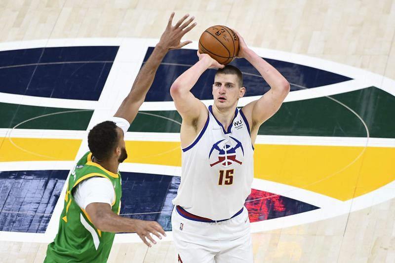 Nikola Jokic #15 of the Denver Nuggets.