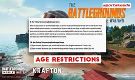 Age restrictions in Battlegrounds Mobile India (PUBG Mobile): All you need to know