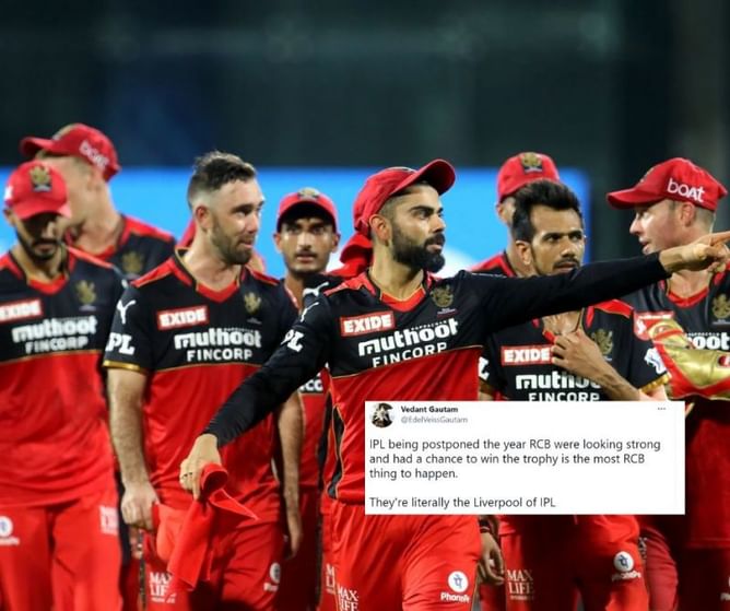 IPL 2021: "RCB is officially IPL's Liverpool now" – Twitterati trolls RCB after tournament gets postponed