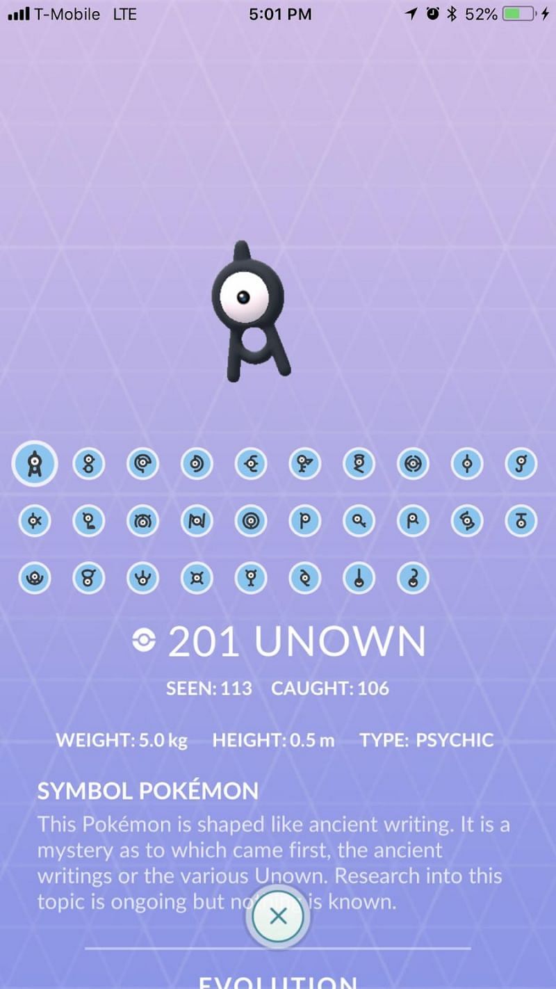 Unown  Pokédex