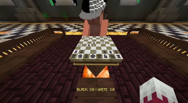 Minecraft Redditor creates a playable chess board in the game