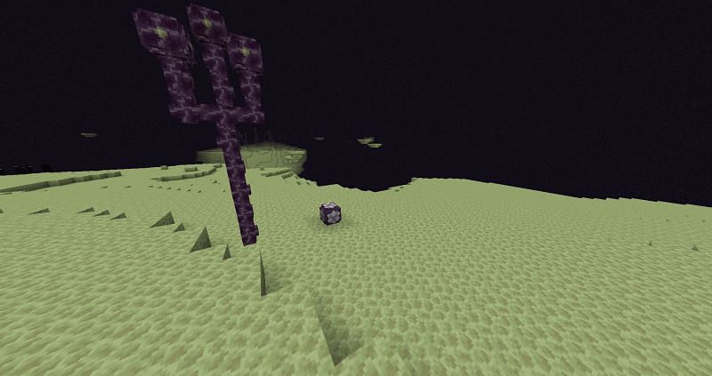 A naturally generated chorus tree found in The End (Image via minecraft.fandom)