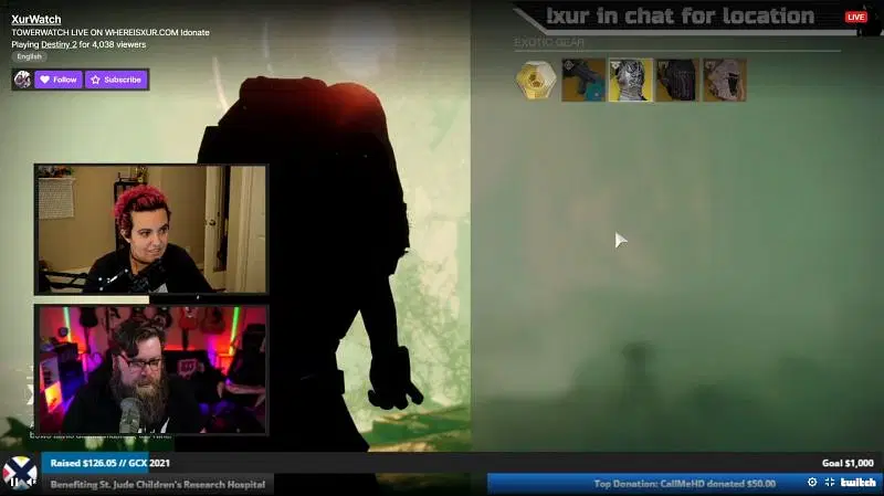 Xur can be found selling some interesting items in Destiny 2 today. Image via whereisxur