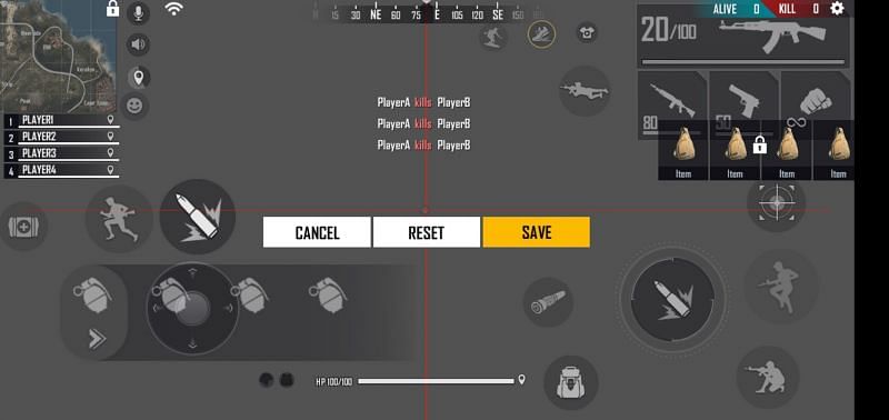 Button layout in Free Fire (Image via Pinterest)