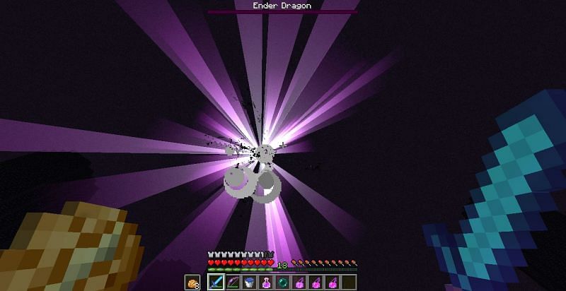 The Ender Dragon mid-death (Image via minecraftforum)