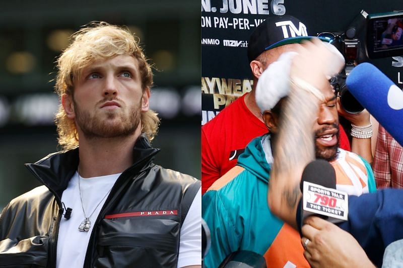 Logan Paul (left) on the Jake Paul-Floyd Mayweather &#039;Gotcha Hat!&#039; moment