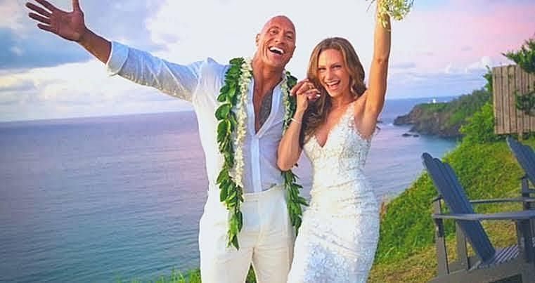 The Rock and his wife&#039;s photo from their marriage