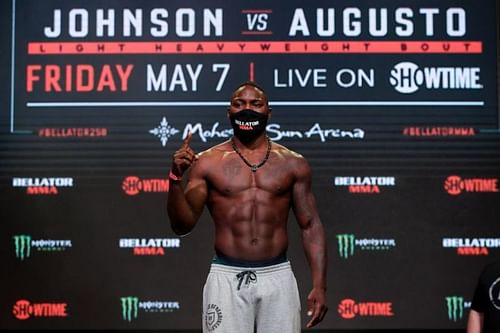 Anthony 'Rumble' Johnson at the Bellator 258 weigh-in. [Image Credit: Lucas Noonan / Bellator MMA]