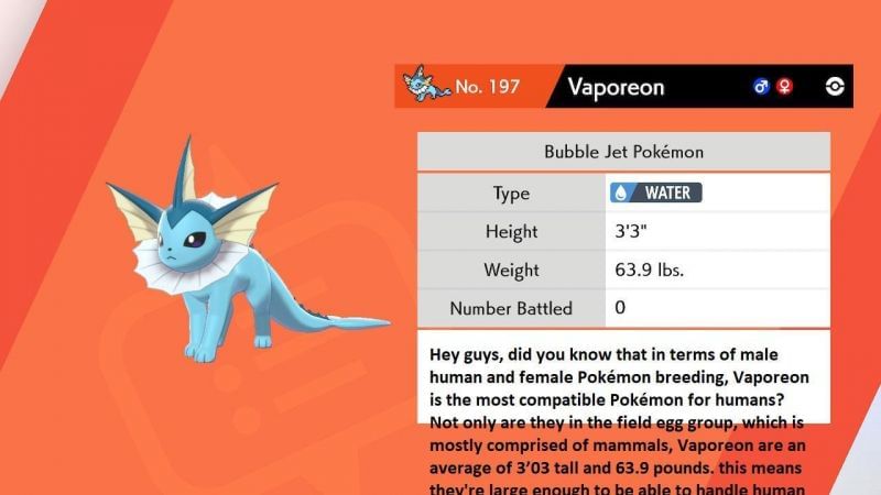 About Vaporeon