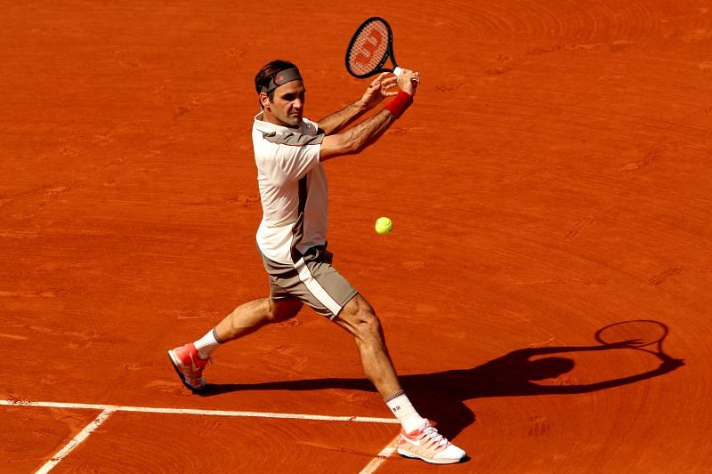 Roger Federer during his 2019 French Open match against Casper Ruud.