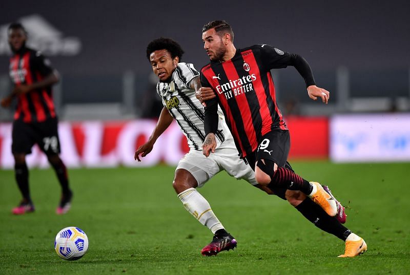 Theo Hernandez in action for AC Milan