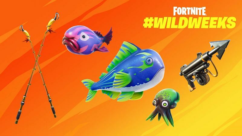 Locations with highest fishing spots in Fortnite Wild Week 2 Fish Fiesta (Image via Epic Games)