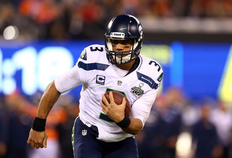 Russell Wilson in Super Bowl XLVIII - Seattle Seahawks vs Denver Broncos