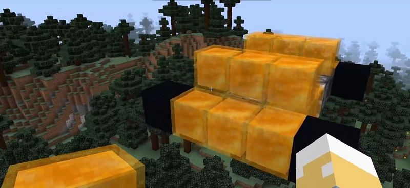 An image of the driveable car in Minecraft (Image via NCPicker on Youtube)