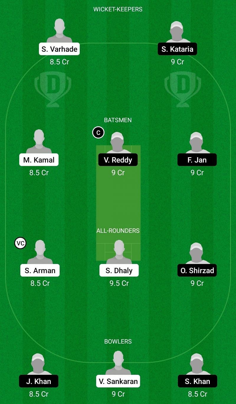 Dream11 Team for VfB Gelsenkirchen vs Aachen Rising Stars - ECS T10 Krefeld 2021.