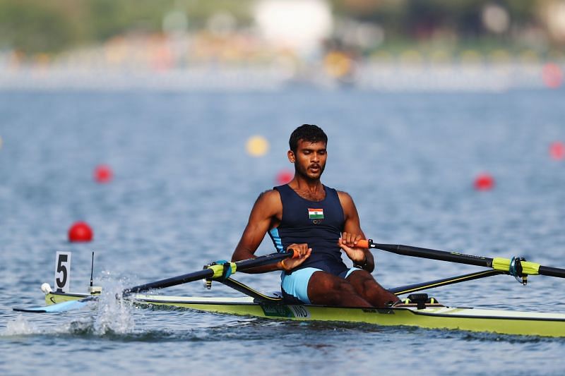 India&#039;s Dattu Baban Bhokanal in action during the 2016 Rio Olympics