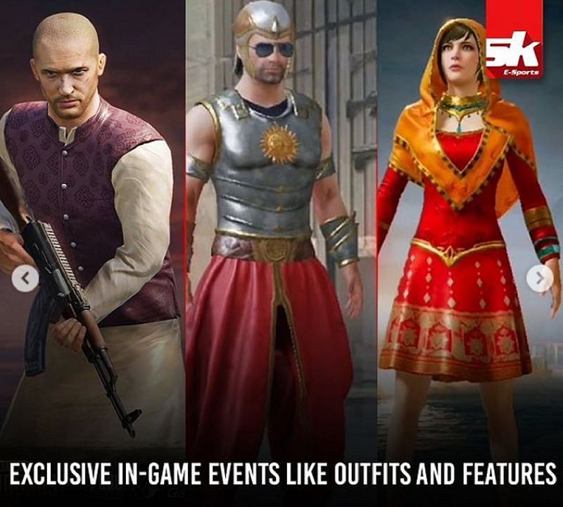 In-game events and cosmetics for Battlegrounds Mobile India
