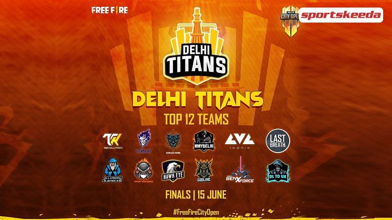 The Free Fire City Open Delhi finals teams