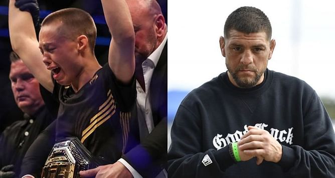 Watch: Nick Diaz gave Rose Namajunas a congratulatory hug after her title win at UFC 261